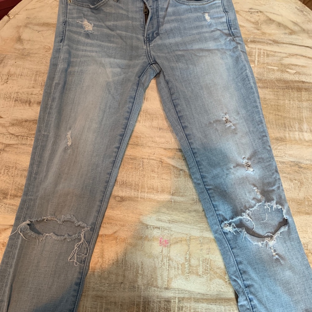 EUC, Abercrombie, super distressed light wash, 2